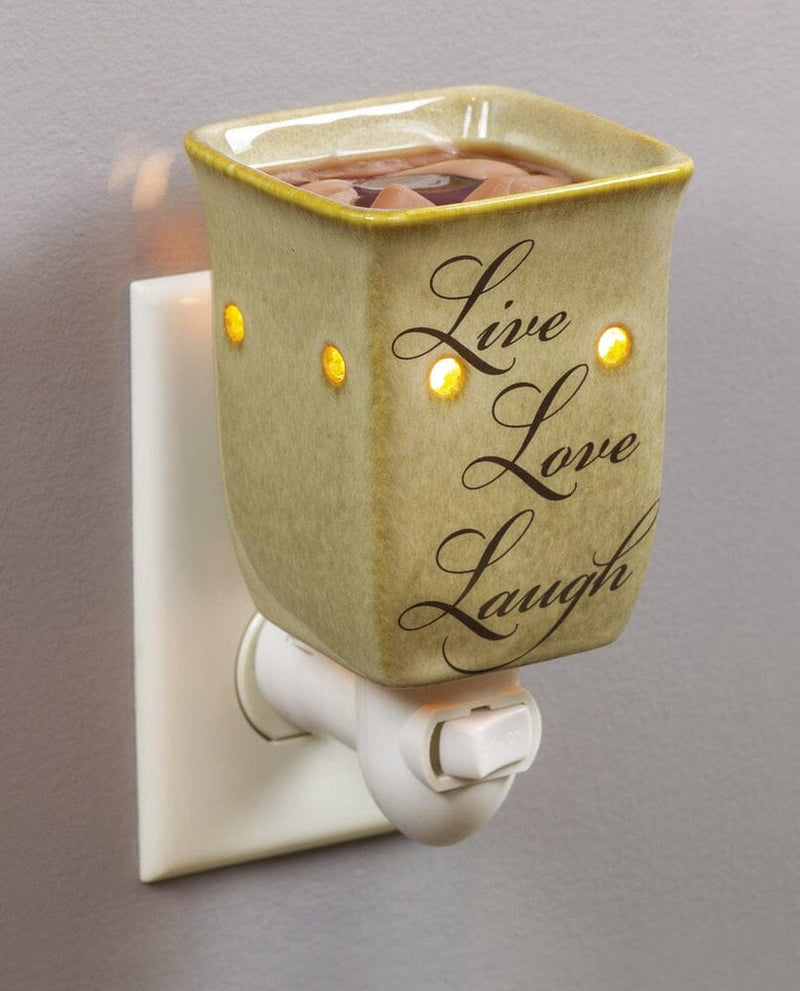 Plug-In Fragrance Wax Melt Warmer (Live Love Laugh)-Dawhud Direct-RoomDividersNow