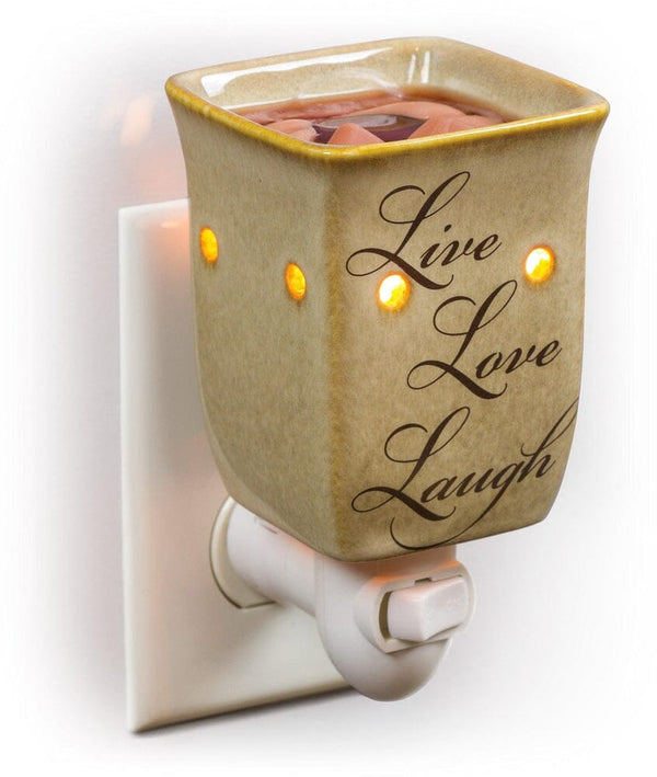 Plug-In Fragrance Wax Melt Warmer (Live Love Laugh)-Dawhud Direct-RoomDividersNow