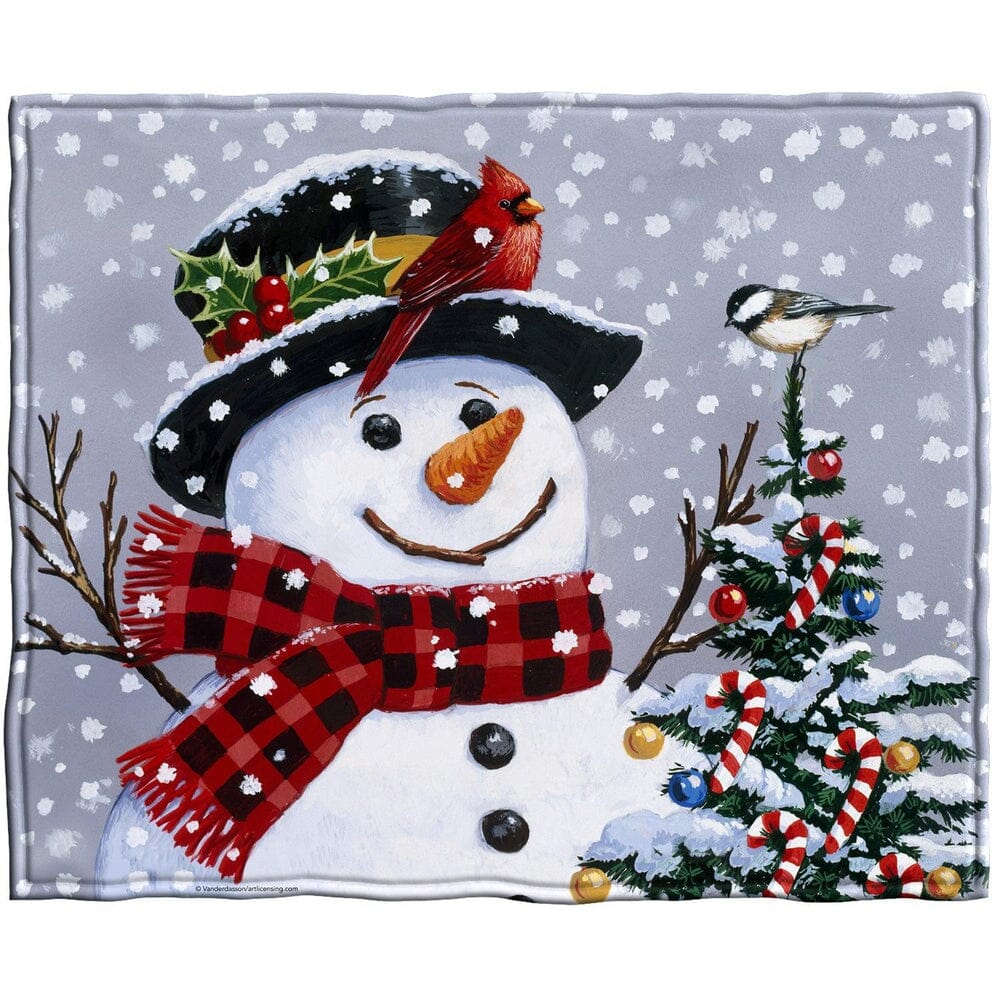Snowman Super Soft Plush Fleece Throw Blanket-Dawhud Direct-RoomDividersNow
