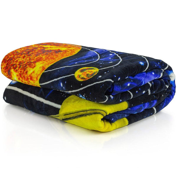 Solar System Super Soft Full/Queen Size Plush Fleece Blanket-Dawhud Direct-RoomDividersNow