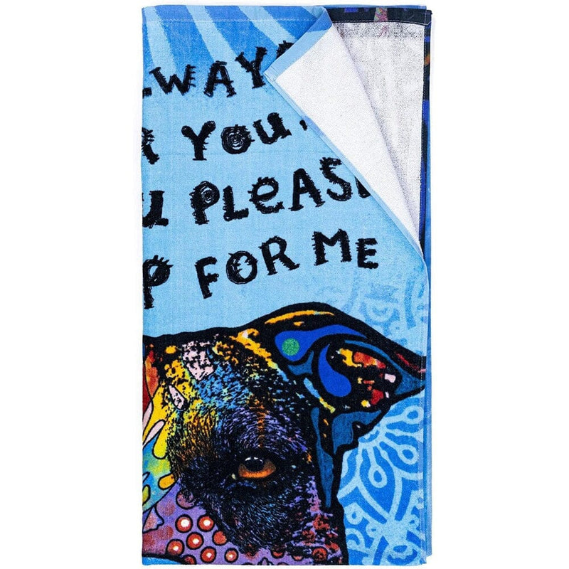 Stand Up For Me Pit Bull Super Soft Plush Cotton Beach Bath Pool Towel by Dean Russo-Dawhud Direct-RoomDividersNow