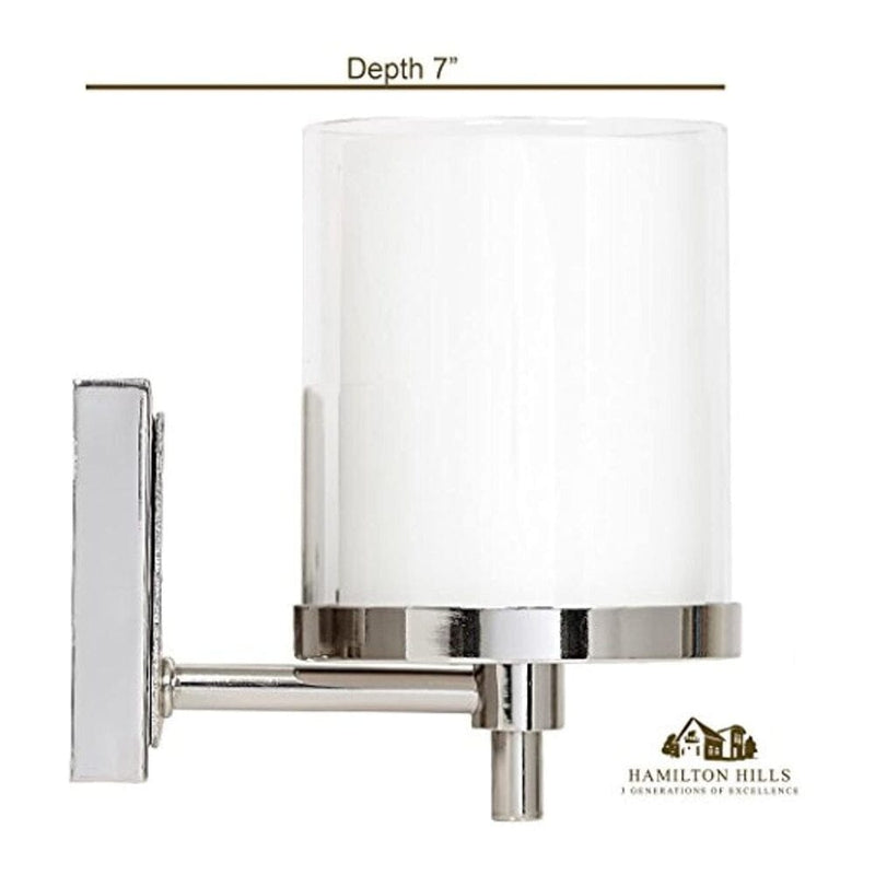 Triple Frosted and Clear Glass Wall Sconce-Hamilton Hills-RoomDividersNow