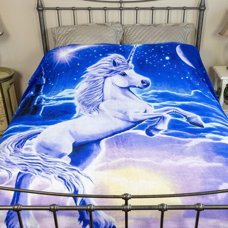 Unicorn Kingdom Super Soft Full/Queen Size Plush Fleece Blanket-Dawhud Direct-RoomDividersNow