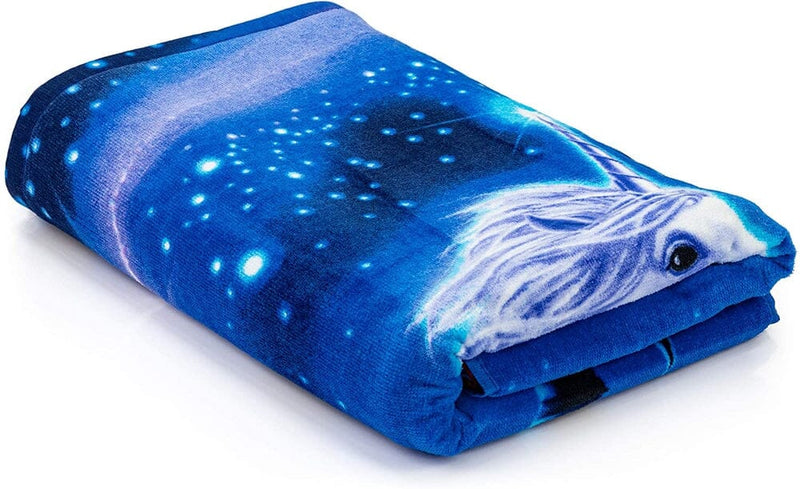 Unicorn Super Soft Plush Cotton Beach Towel-Dawhud Direct-RoomDividersNow