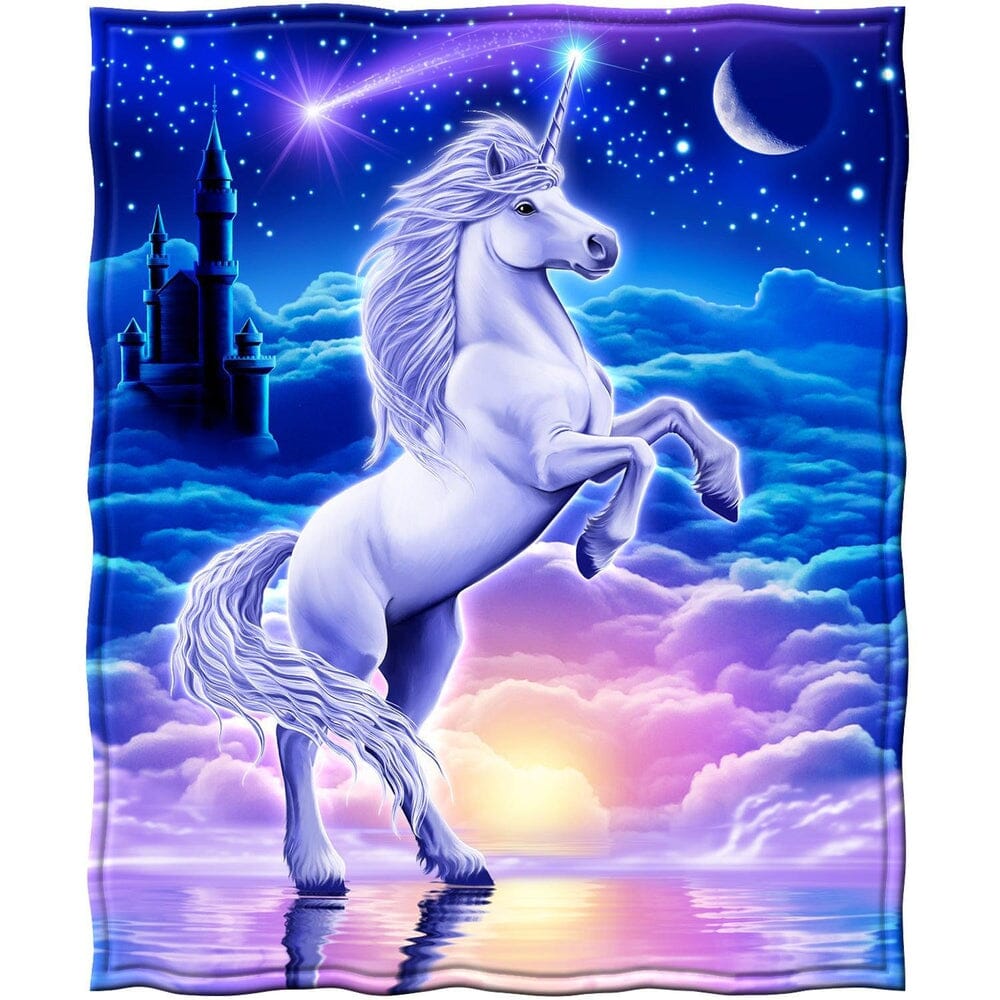 Unicorn Super Soft Plush Fleece Throw Blanket-Dawhud Direct-RoomDividersNow