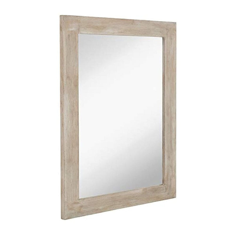 White Washed Wood Framed Mirror 30" x 40" Vanity Mirror-Hamilton Hills-RoomDividersNow
