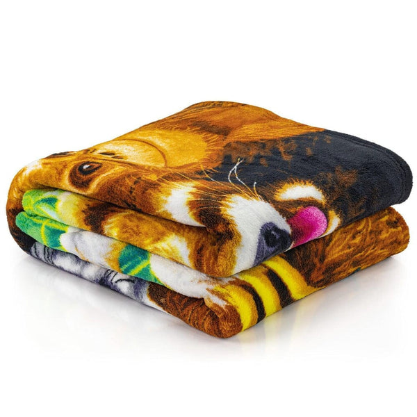 Zoo Animals Super Soft Plush Fleece Throw Blanket-Dawhud Direct-RoomDividersNow