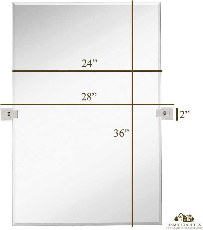 Adjustable Gold Pivot Mirror - 24" x 36"