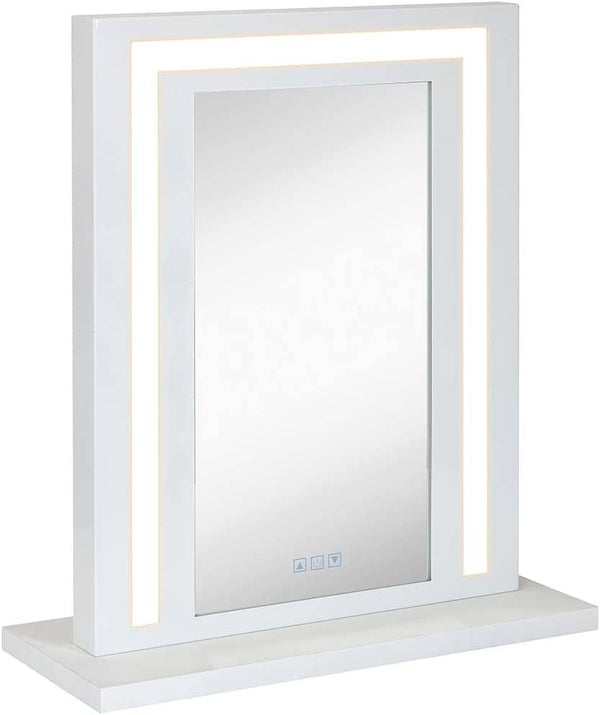White Vanity Mirror with Lights - Makeup Dressing Table