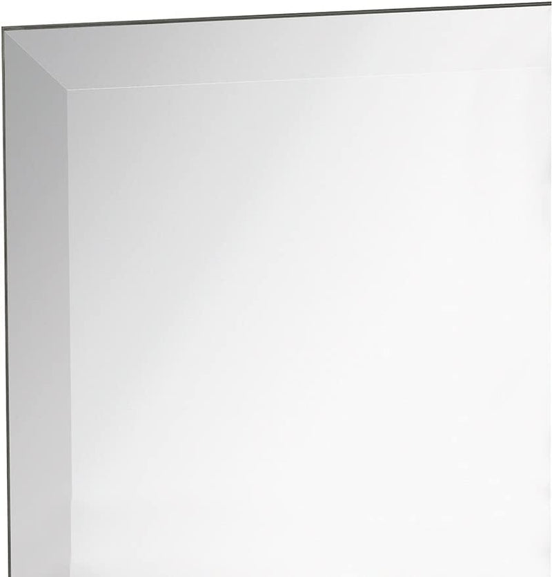 24" Frameless Square Mirror with 1" Bevel