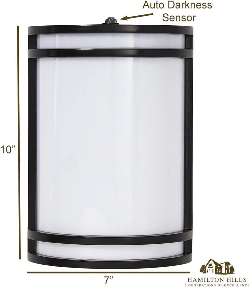 Outdoor Wall Sconce Light - 10" Clean Line - Silver Finish