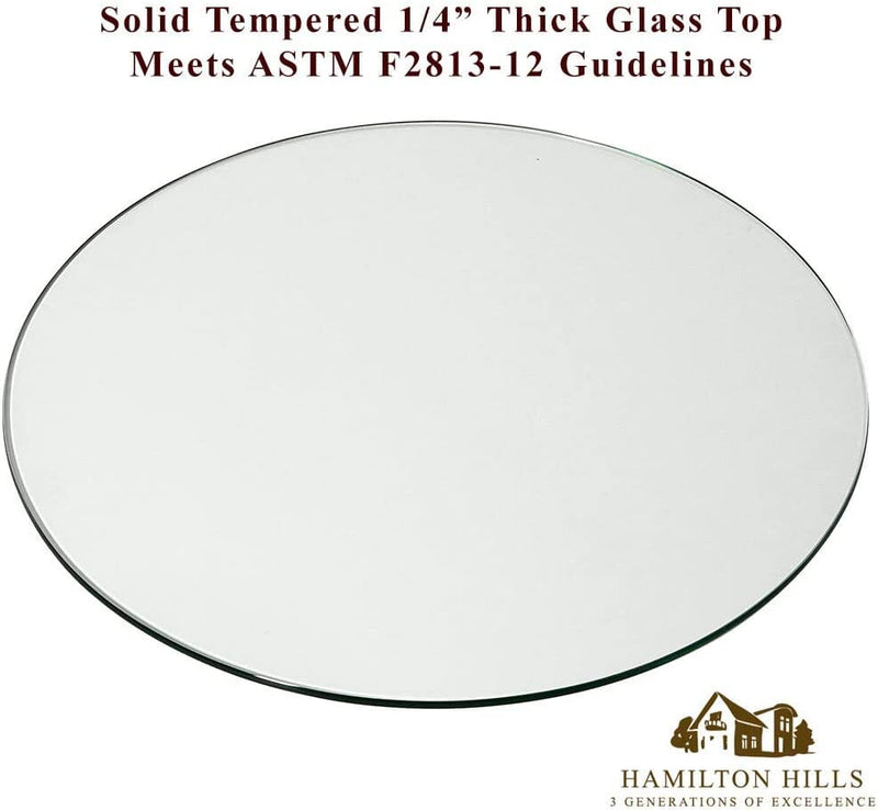 18" Glass Table Top - 1/4" Thick - Polished Pencil Edge - Premium Quality