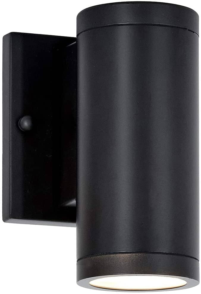 Black Mini Outdoor Cylinder LED Wall Light
