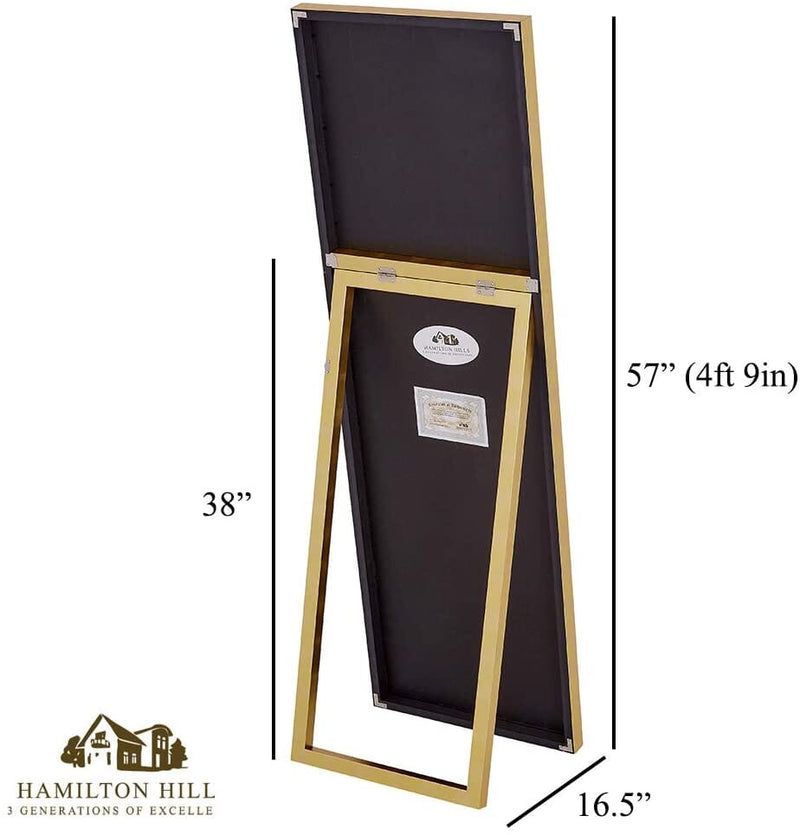 Gold Full Length Floor Mirror - Tall 58" x 18"