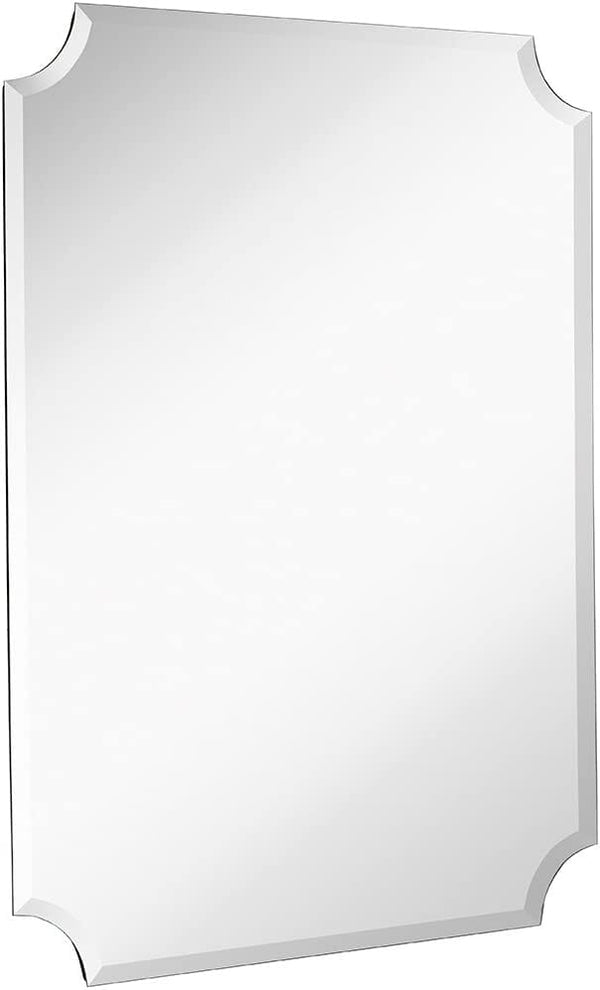 Scalloped Edge Wall Mirror - Beveled, Curved Corners