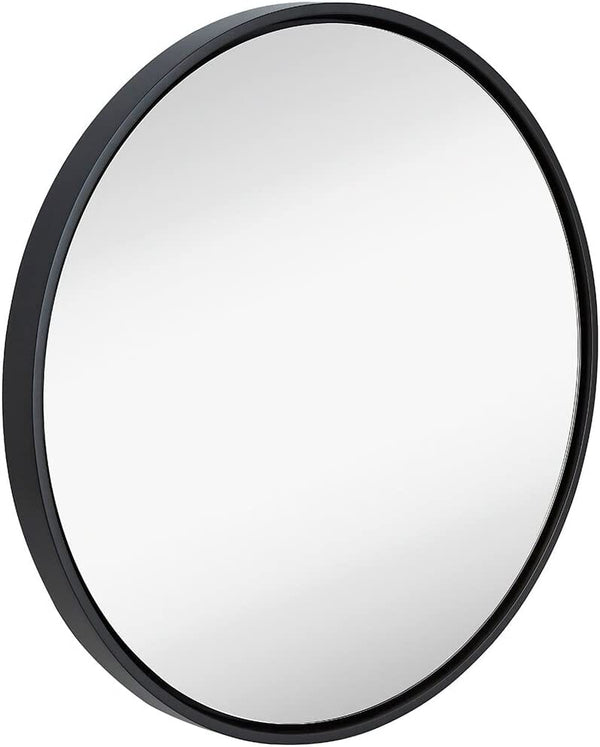 Large Modern Black Circle Wall Mirror