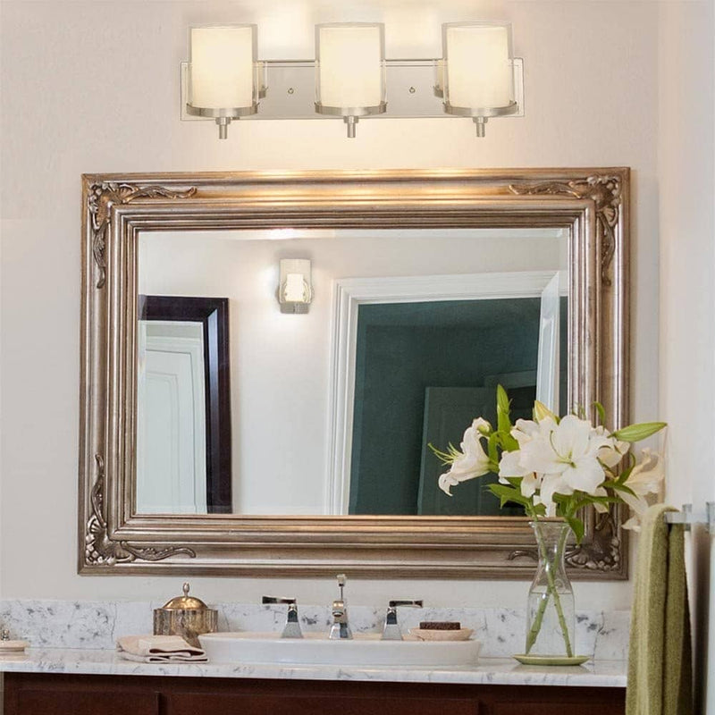 Frosted Glass Wall Sconce - LED Vanity Fixture