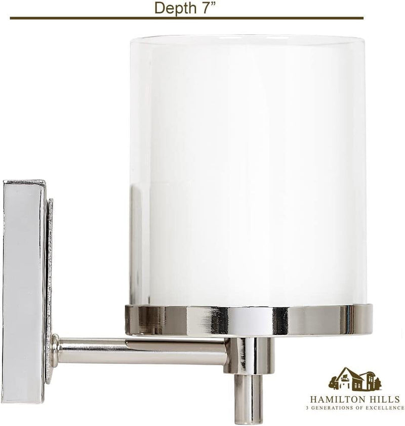 Frosted Glass Wall Sconce - LED Vanity Fixture