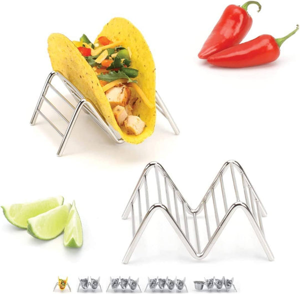 Stainless Steel Taco Holder Set for 1-2 Tacos