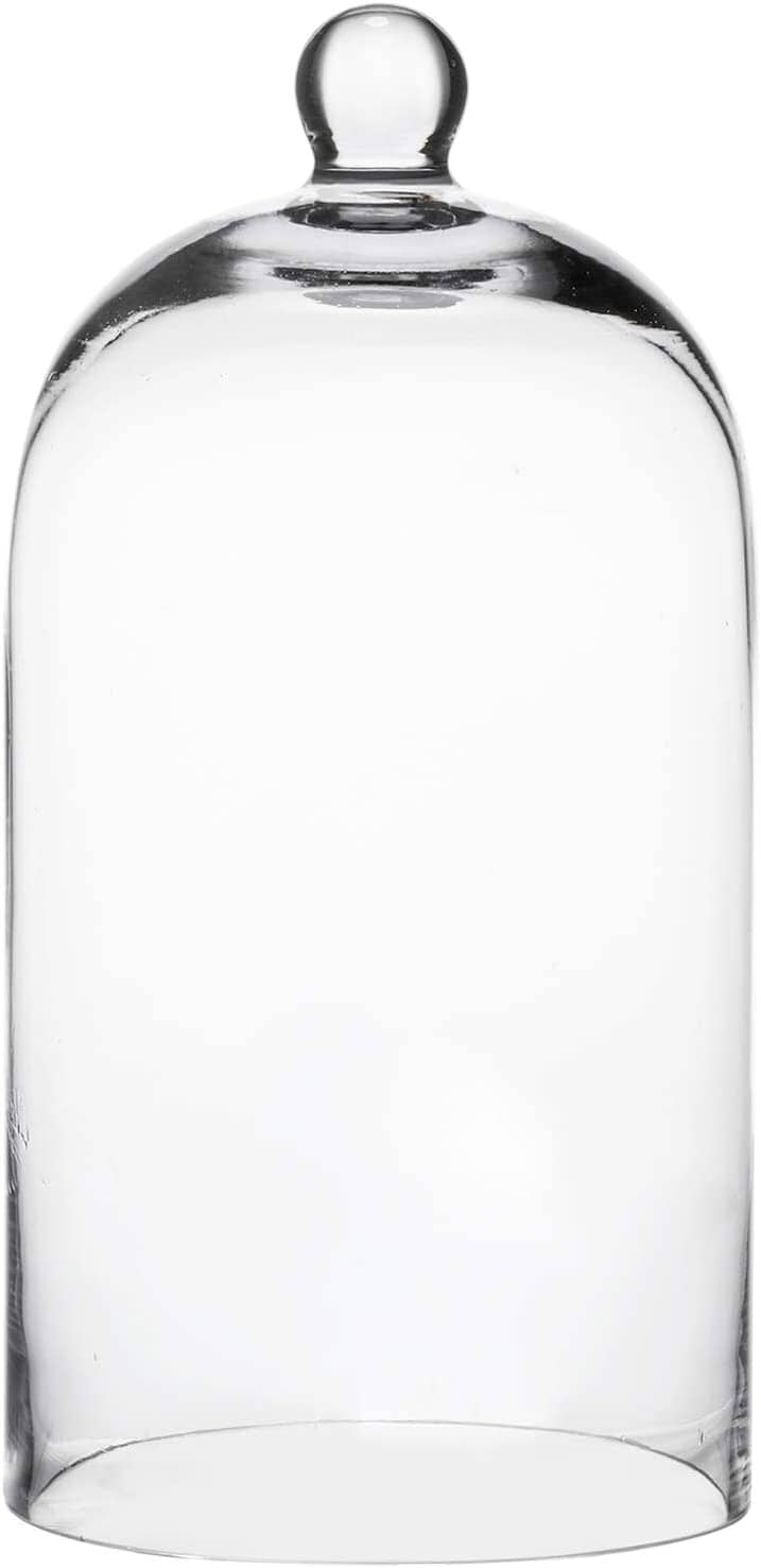 Clear Glass Cloche Bell Jar - Glass Display Dome (7X14 Inch