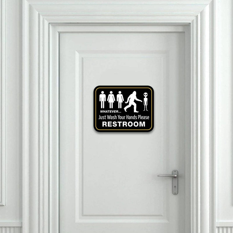 Funny Bathroom Sign - All Gender Bigfoot