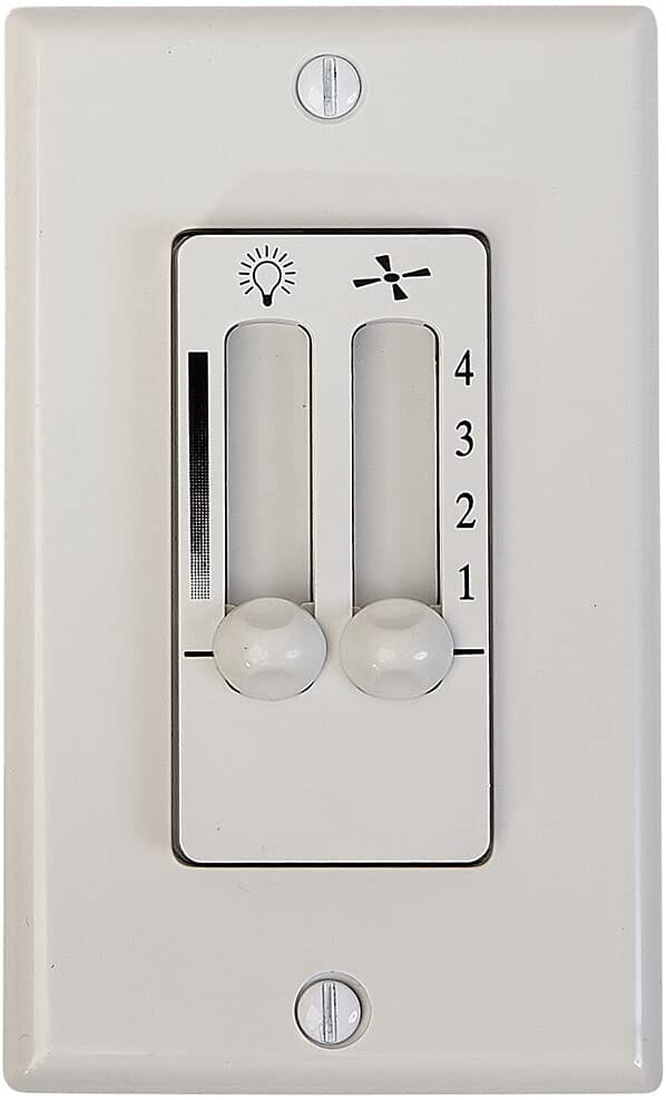 White 4 Speed Ceiling Fan Wall Control with LED Dimmer