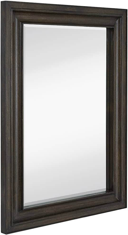 Thick Rich Dark Wenge Wood Framed Mirror  Classic Design Hanging Horizontal