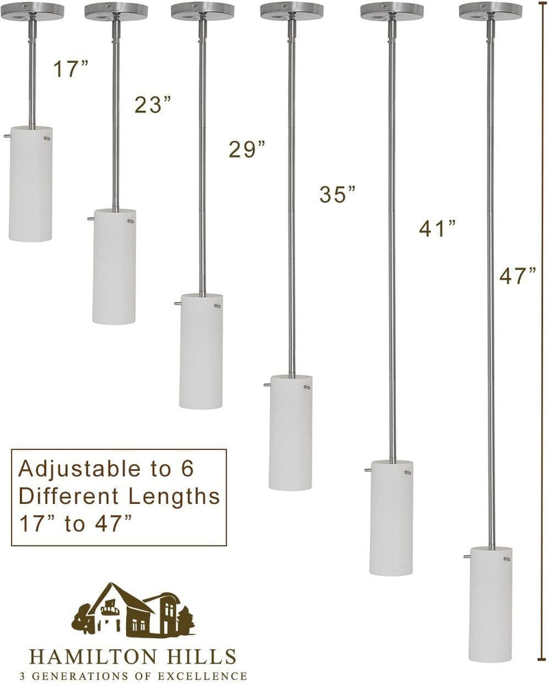Frosted Glass Pendant Light - Brushed Finish, Contemporary Design