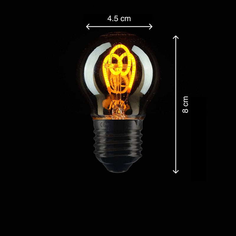 3-Pack Dimmable Warm White Edison Bulb, 2W 2200k, 230V