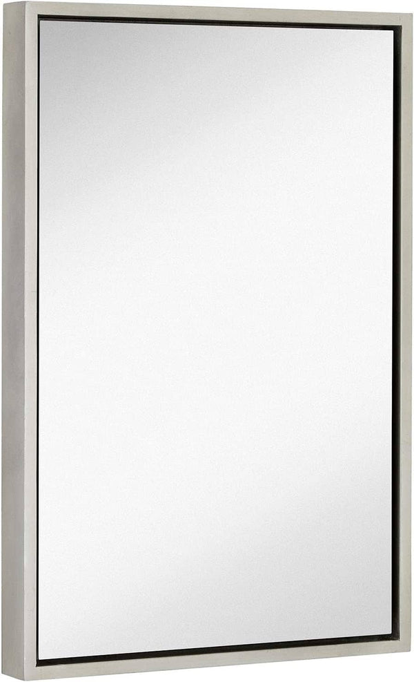 Clean Modern Silver Frame Wall Mirror