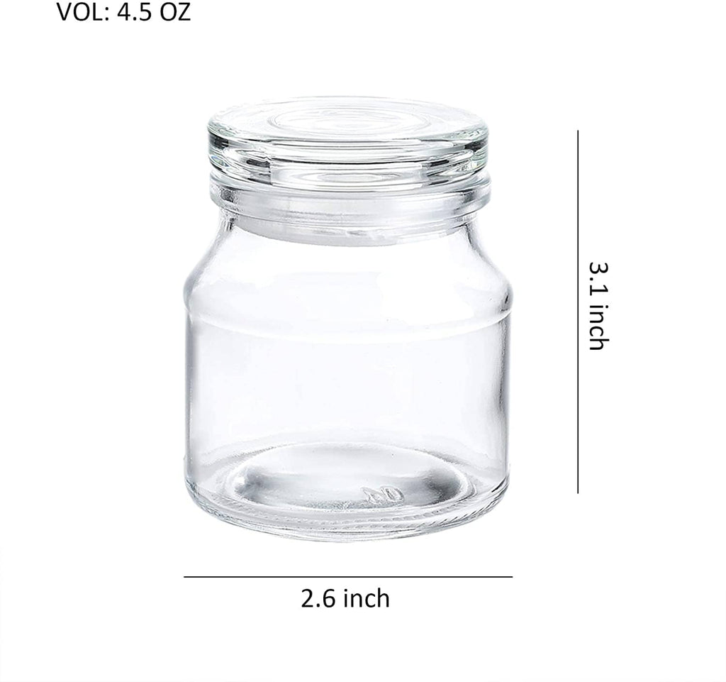 4.5oz Mini Glass Jars with Airtight Lids - Durable & Heat Resistant –  RoomDividersNow