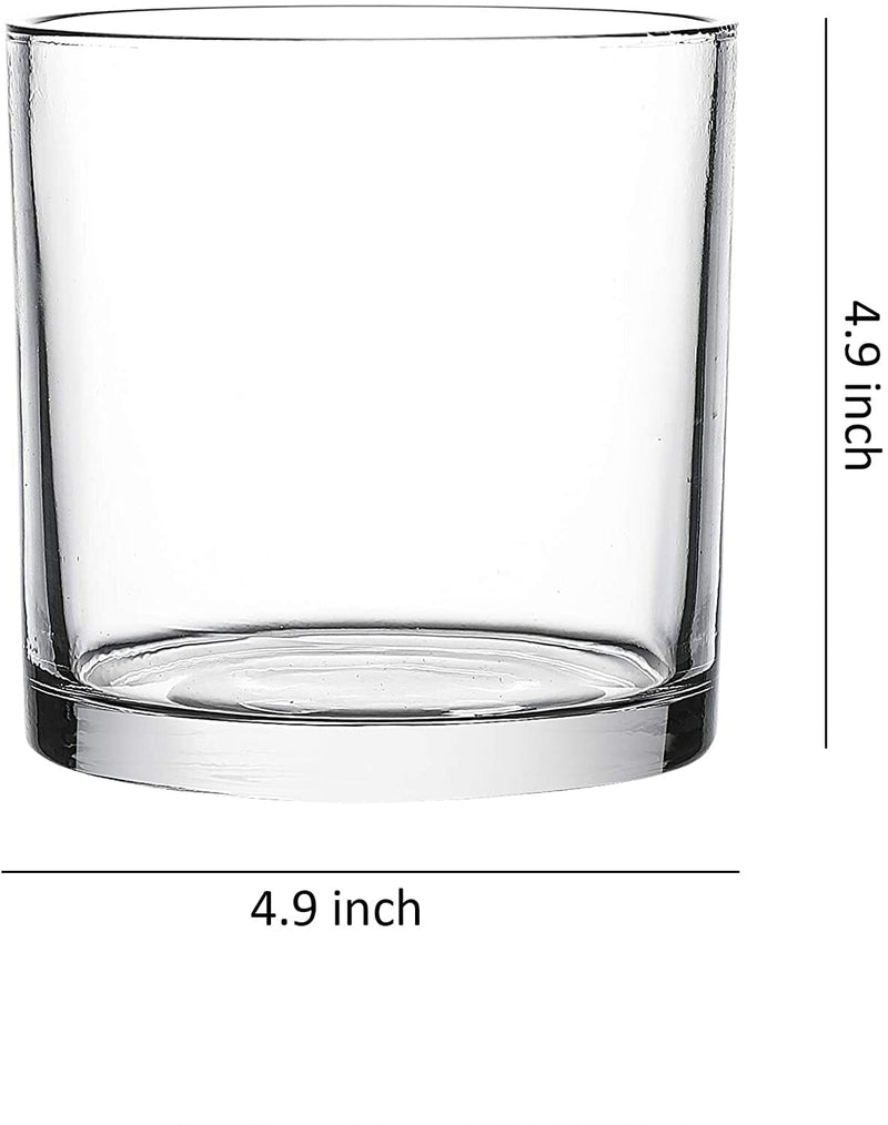 6"X6" Glass Cylinder Vase,Candles Holder ,Decorative Centerpiece for Wedding and Home