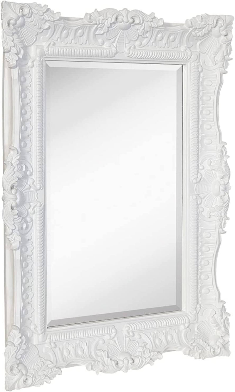 White Baroque Vintage Wall Mirror