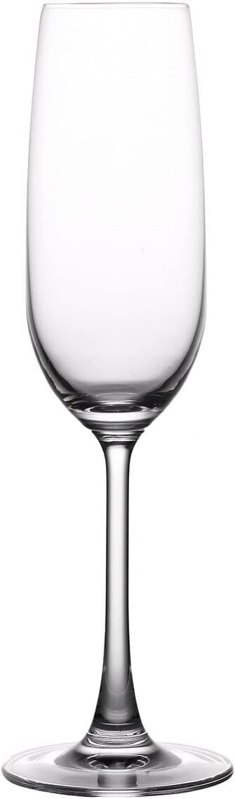 Crystal Champagne Flutes Glasses Set of 4 - Machine Made Glass (7 Ounce