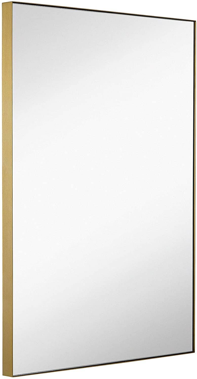 Brushed Silver Wall Mirror - Contemporary Design