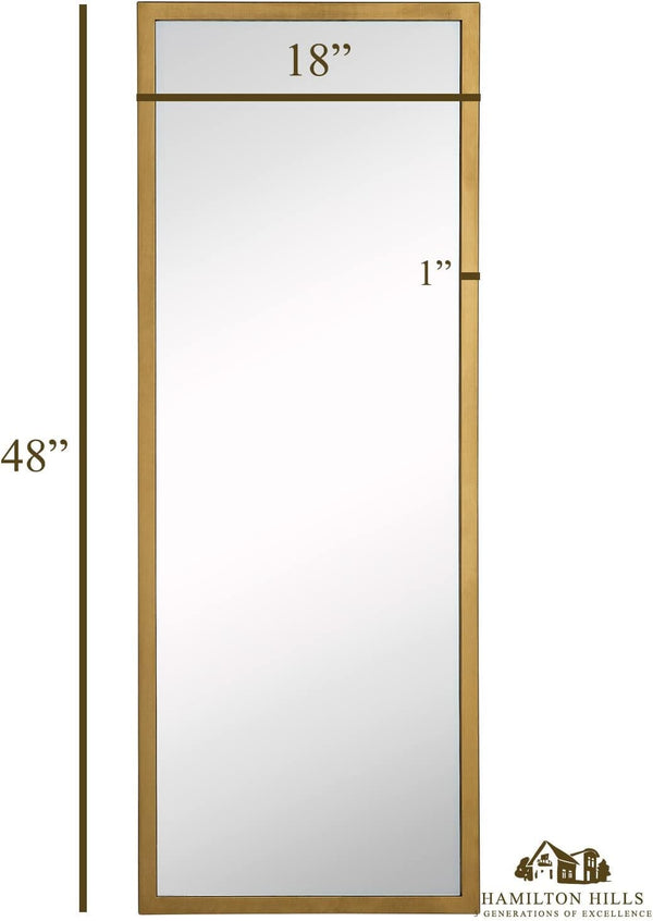 Full Length Wall Mirror with Brushed Finish