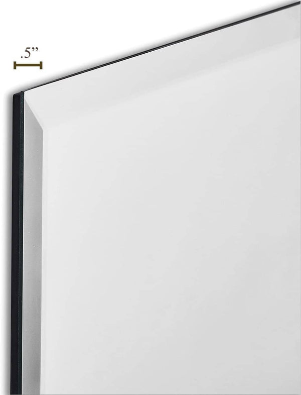 Large Beveled Wall Mirror - Rectangle Glass Panel