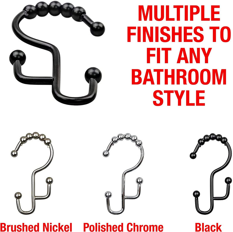 Stylish Black Shower Curtain Hooks