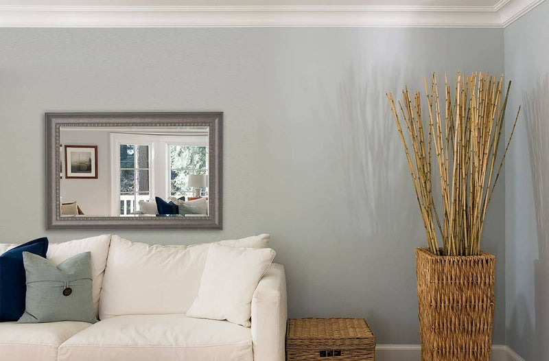 Large Rectangle Wall Mirror with Luxury Designer Accented Frame