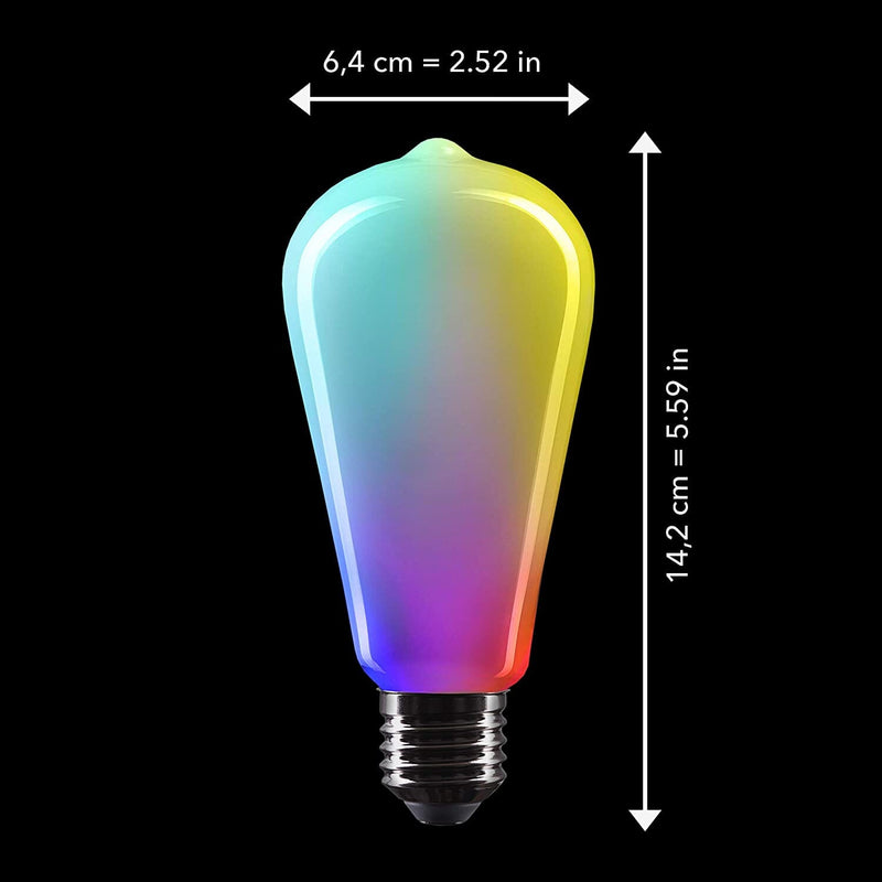 360 RGB Dimmable E27 Lightbulb - 4W, Warm White & Color Changing