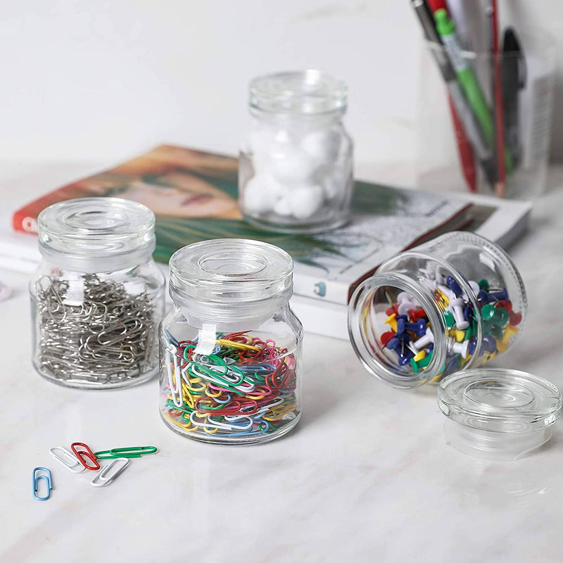 4.5 Ounce Mini Glass Jars with Airtight Glass Lids,Set