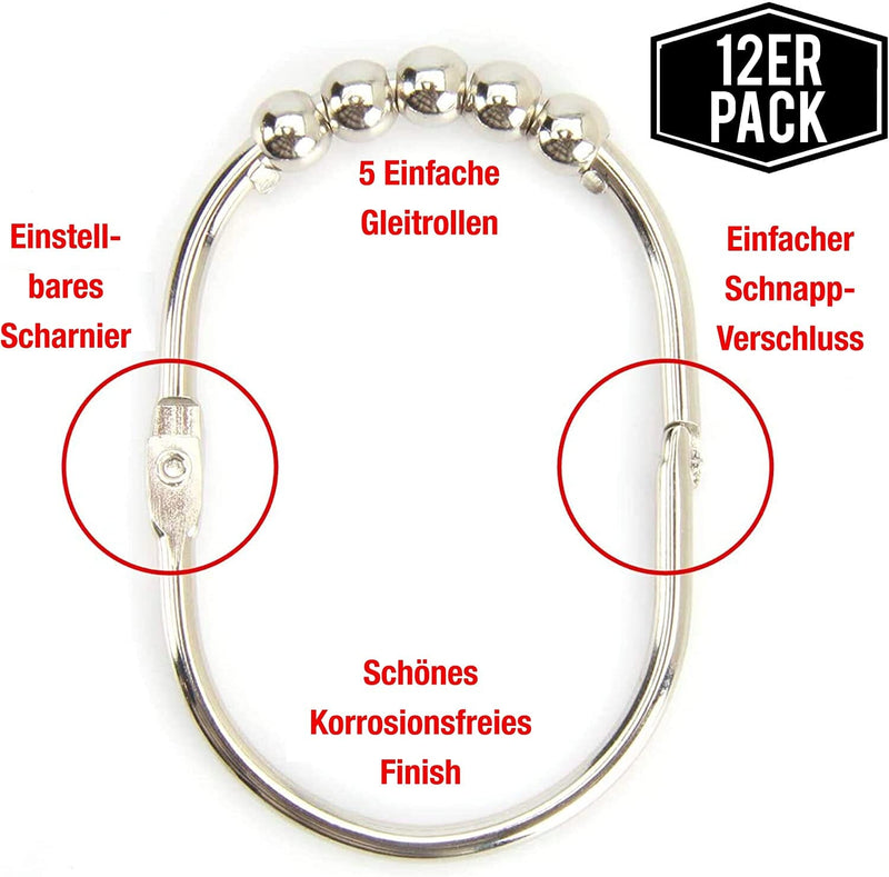 Polished Chrome Shower Curtain Rings