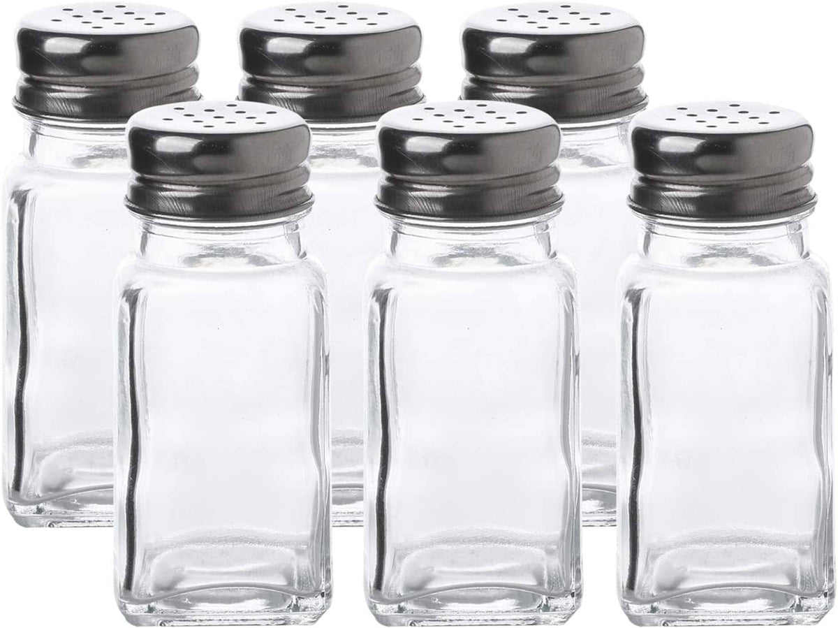 Glass Salt And Pepper Shakers | Kitchen Set | 6-Piece Pack | Best For Kitchen, Restauran