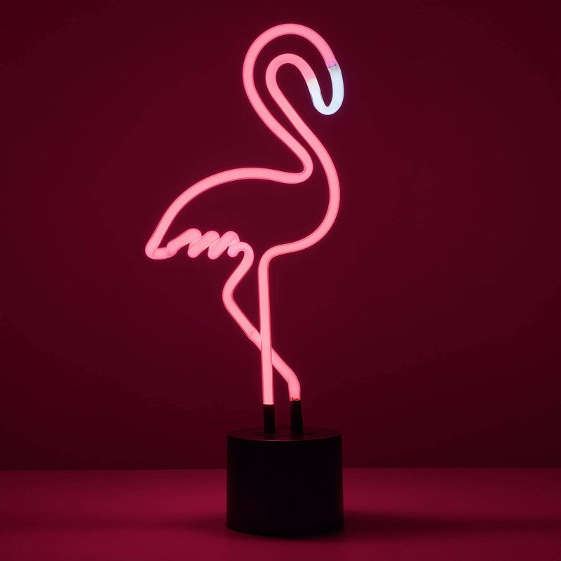 Large Pink Flamingo Neon Desk Light