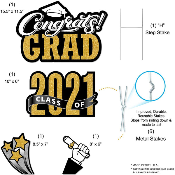 Graduation Yard Signs - Set of 4 Party Decor