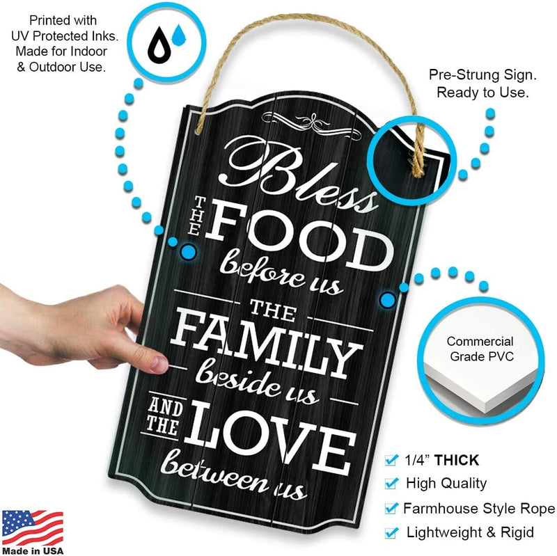 Heartwarming Family Food Love Sign - Durable PVC