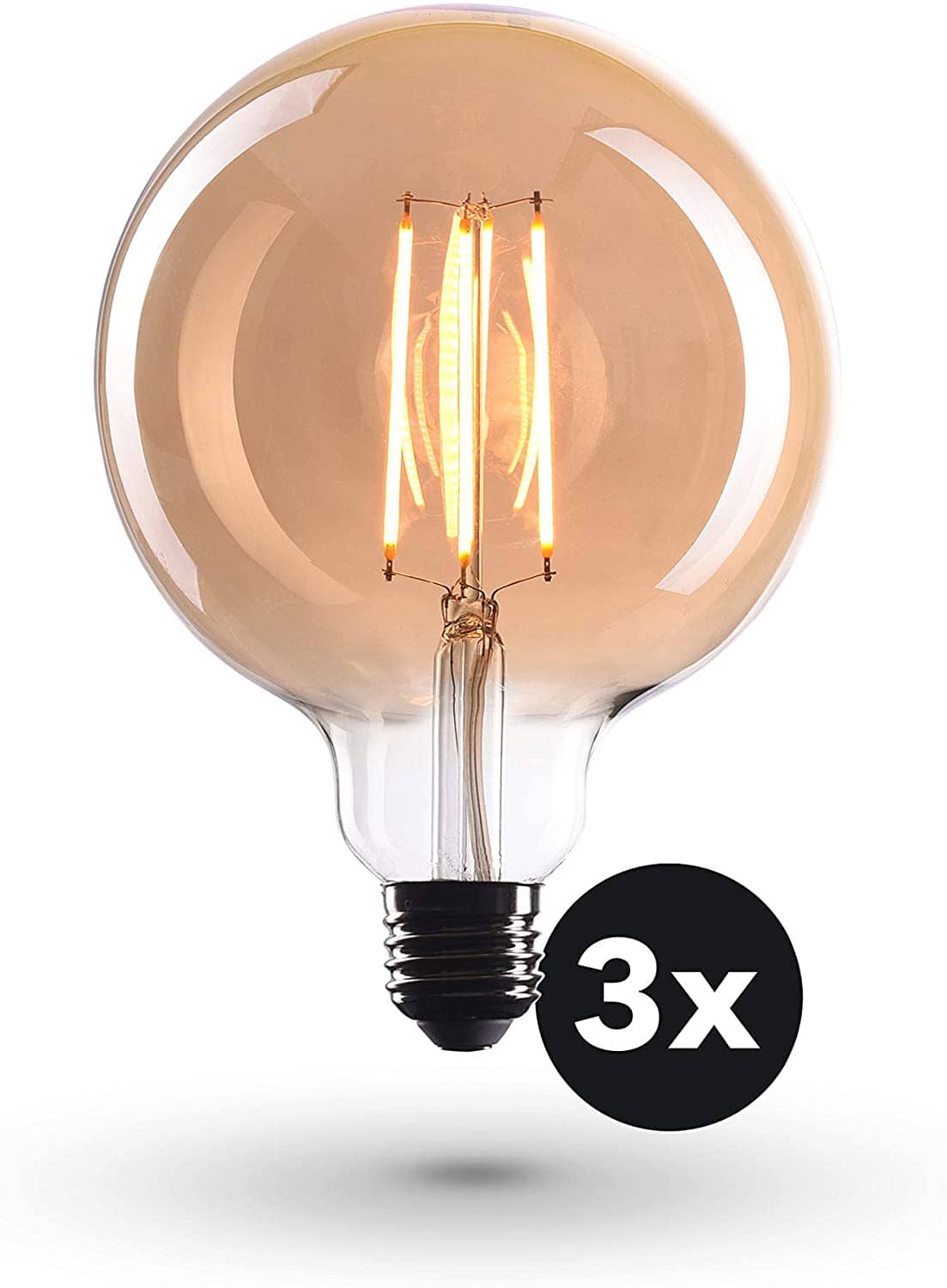 Dimmable 3-Pack 4W Edison Bulbs - Warm White