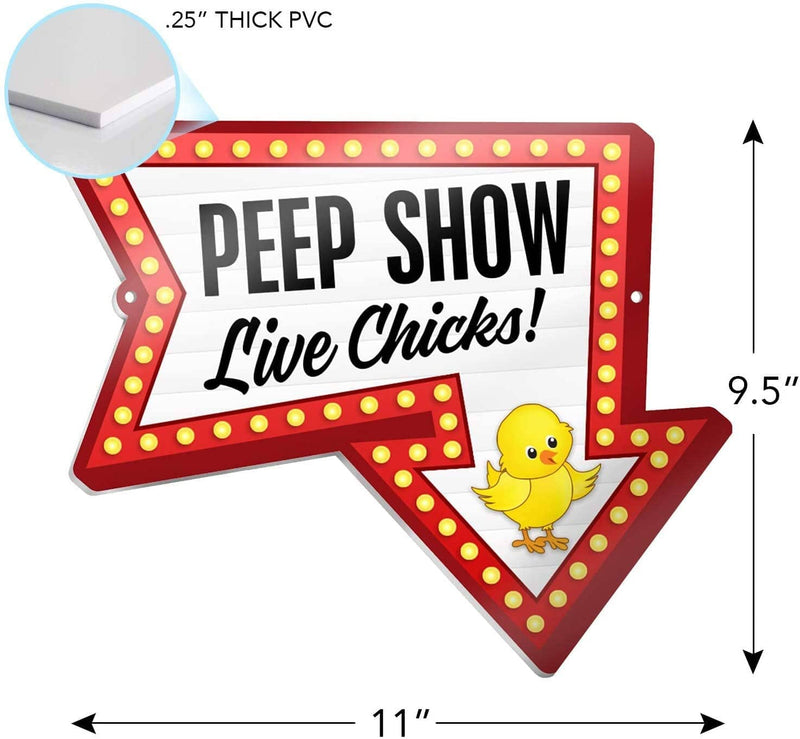 Live Chicks Peep Show Chicken Coop Sign