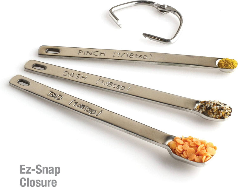 Gold Measuring Spoons - Set of 7 Includes Leveler - Premium Heavy-Duty Stainless Steel