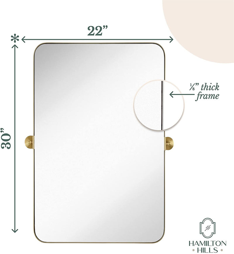 Round Pivot Mirror with Adjustable Wall Mount
